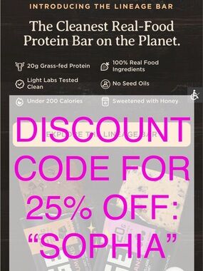 SAVE 25% WITH CODE “SOPHIA”